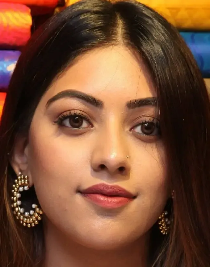 Indian Actress Anu Emmanuel Face Closeup Nose Pin